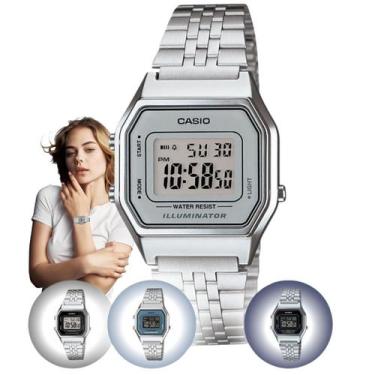 Imagem de Relógio de Pulso Casio Retro Vintage Feminino Digital Casual Aço Inóx 