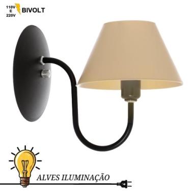 Imagem de 3 Luminárias Arandela Retrô Vintage de hotel com soquete E27 bivolt cú