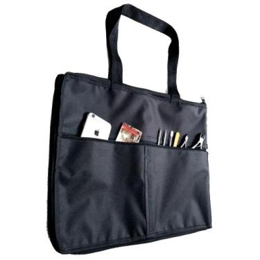 Imagem de Bolsa Pasta Porta Esmaltes Manicure até 120 frascos com 2 bolsos exter