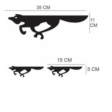 Imagem de Kit 3 Adesivos Emblema Raposa Fox Crossfox Spacefox  ( preto, vermelho
