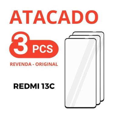 Imagem de Kit 3 Película De Vidro Temperado 3D Xiaomi Redmi 13C + - Nc Newcase
