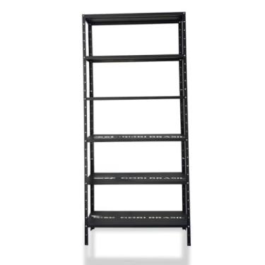 Imagem de Prateleira De Aço 6 Bandejas Preto 200x90 Estante Armario (6 BANDEJAS 90CM-PRETA)