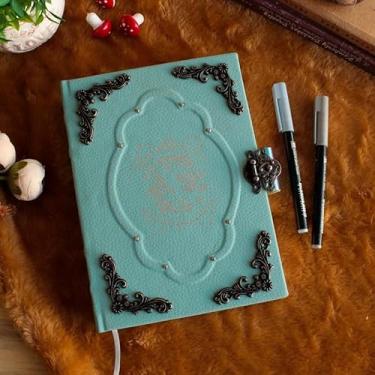 Imagem de Caderno Feito à Mão Grimório Diário Signos - Peixes A5 200 Folhas