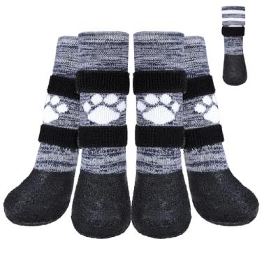 Imagem de KOOLTAIL Meias Antiderrapantes Para Cães Para Evitar Lamber As Patas Em Pavimentos Quentes/De Terra, Botas Longas Para Cães De Neve À Prova D'Água E Protetores De Patas Com Tiras De Controle De Tra