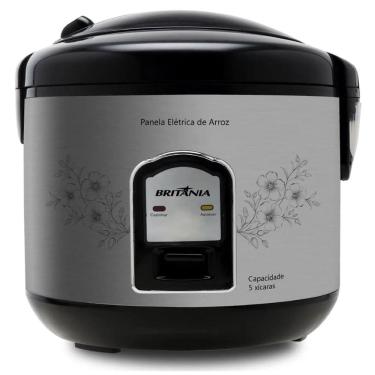 Imagem de Mini Panela de Arroz Britania Flowers Faz 5 Xicaras Platinum 127V