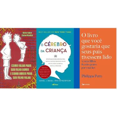 Imagem de Kit 3 livros Como falar para seu filho ouvir e como ouvir para seu filho falar + Cérebro da Criança + O livro que você