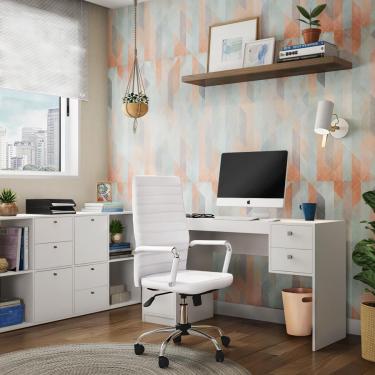 Imagem de Cadeira de Escritório Diretor Giratória Wise Branca