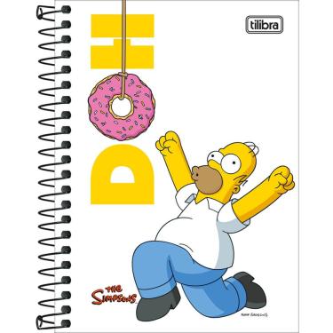 Imagem de Caderneta Simpsons Espiral 1/8 80 Folhas Tilibra Capa Dura
