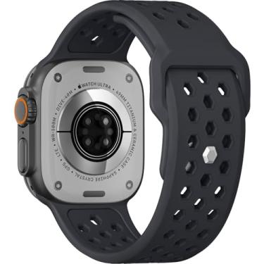 Imagem de DGege Pulseiras esportivas compatíveis com Apple Watch séries 10, 9, 8, 7, 6, 5, 4, 3, 2 e 1 de 42 mm, 44 mm, 45 mm, 46 mm, 49 mm, SE, Ultra/Ultra2 de 42 mm, 44 mm, 46 mm, 49 mm