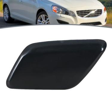 Imagem de JESYMBX Tampa do bocal da arruela do farol do para-choque dianteiro para Volvo V60 S60 2011 2012 2013 Tampa de jato de spray sem pintura esquerda