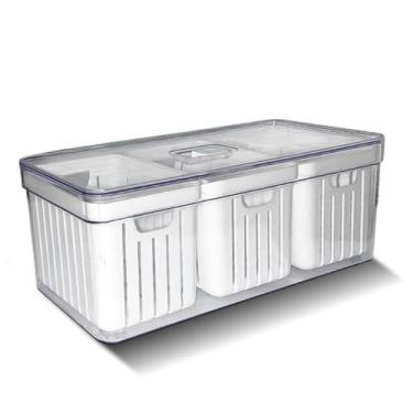 Imagem de ORGANIZADOR DE GELADEIRA 5L COM 3 CESTOS 6,8 LITROS ALIMENTOS E VEGETAIS