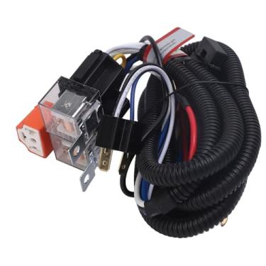 Imagem de Chicote de relé de Farol H4 Plug and Play, Kit de Chicote Elétrico de Faróis LED H6054 7x6 para Tacoma 1988-1995, Material de Metal ABS, 2 9003 Cor Preta