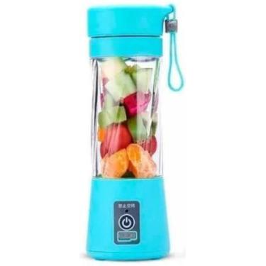 Imagem de Mini Liquidificador Azul Mixer Juice Cup Portatil 380Ml Usb - Inova