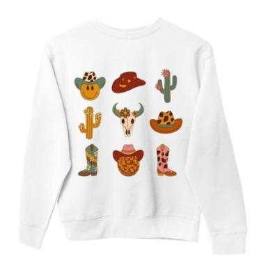 Imagem de Moletom Sem Capuz Estampa Desenho Country Texas Algodao e Poliester Alta Qualidade Casual Dia a Dia-Unissex