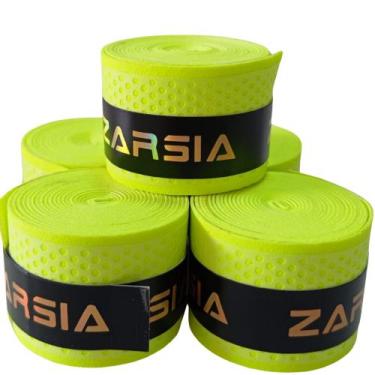Imagem de 5 Overgrip Fita Super Grip Seca Raquete Beach Tennis Zarsia, Verde flu