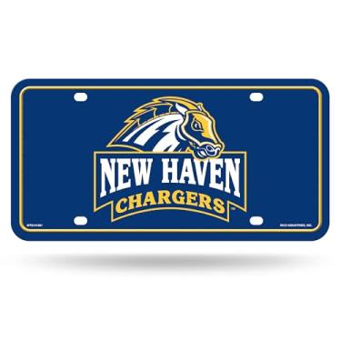 Imagem de Rico Industries NCAA New Haven Chargers Metal Auto Tag 15.2 cm x 30.5 cm - Ótimo para caminhão/carro/SUV