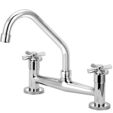 Imagem de Misturador de Bancada Cromado para Cozinha Furkin  de Mesa em Metal 1/