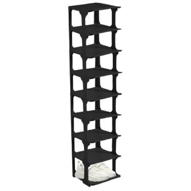 Imagem de Rack de armazenamento de sapatos, rack de organizador de sapatos,Rack de sapatos estreitos compactos de várias camadas - Gabinete independente para chinelos sandálias Flats tênis de salto alto Boots B
