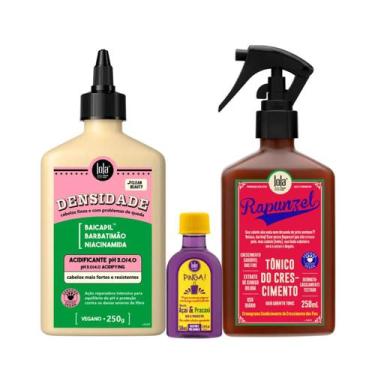 Imagem de Kit Lola Densidade Acidificante + Rapunzel Tonico + Pinga! Óleo Açaí e