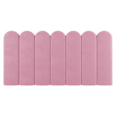 Imagem de Painel Cabeceira Cama Box Solteiro Lana 90cm Suede Rosa - Abmaza