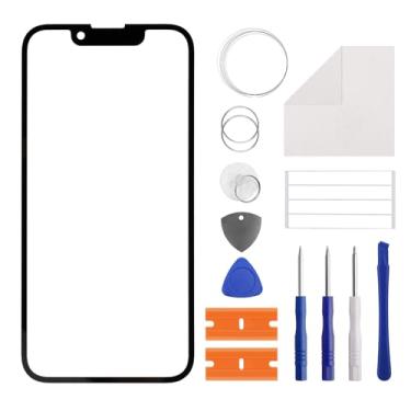 Imagem de Substituição do painel de vidro frontal Duotipa para iPhone 13 Mini, substituição da tela de vidro frontal com kit de ferramentas de reparo gratuito (sem toque LCD e digitalizador) - 5,4 polegadas
