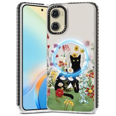 Imagem de Toycamp Capa para Moto G Stylus 5G 2024 - Compatível com MagSafe Women Girls Cute Phone Cover Magnetic com proteção à prova de choque Girly Pretty Designer Funda para Motorola G Stylus 5G 2024, Cat