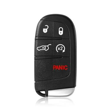 Imagem de Keylessbest Substituição para Jeep Grand Cherokee 2019 2020 2021 2022 controle remoto M3N-40821302 5 botões 433MHz