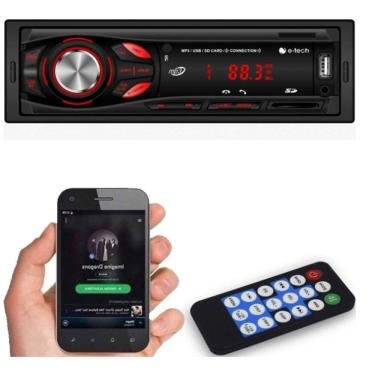 Imagem de MP3 PLAYER AUTOMOTIVO E-TECH USB SD FM  Blueth