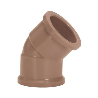 Imagem de Joelho Soldavel 45 25mm Pvc Marrom 11642 Amanco