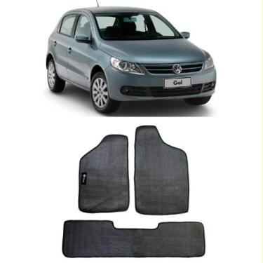 Imagem de Jogo Tapete Borracha PVC Volkswagen Gol G5 G6 2008 a 2017 Com Logo Bor