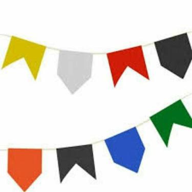 Imagem de BANDEIRINHA DE SEDA FESTA JUNINA 10m - QFESTA