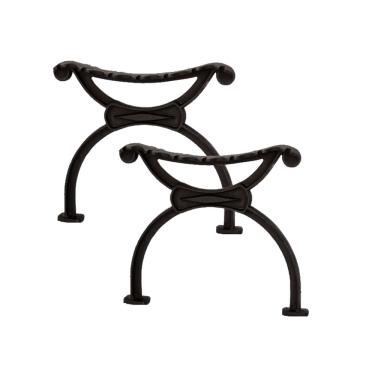 Imagem de Par Pé De Banco Praça Jardim Banqueta Bola Em Ferro Fundido