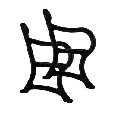 Imagem de Par Pé De Banco Praça De Jardim Estação Em Ferro Fundido