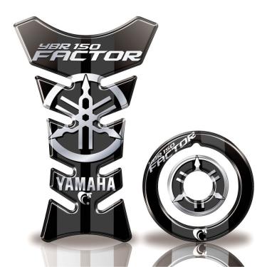 Imagem de Adesivo Protetor Tanque E Bocal Moto Yamaha Factor 150 Ano + 2016 Preto