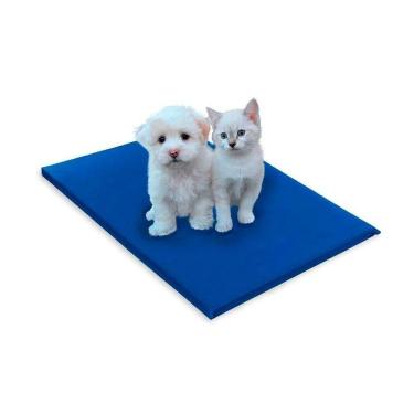 Imagem de Colchão Pet Cachorro - Gato Grande Emborrachado Impermeável Lavável (60x90x4) - Luckspuma