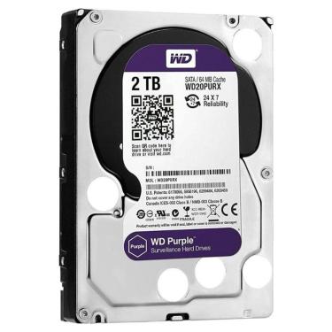 Imagem de Hd Western Digital 2tb Purple Surveillance 3.5 Sata 3 - Wd22purx