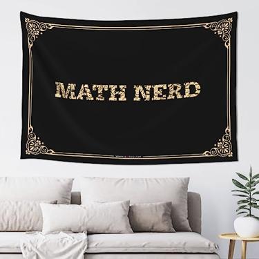Imagem de Decoração de bar vintage tapeçaria nerd matemática decoração de quarto engraçada tapeçaria estética (75 x 100 cm)