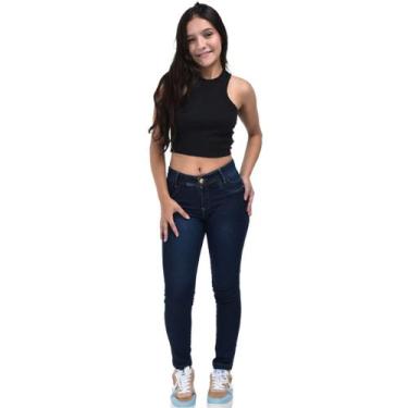 Imagem de Calça Feminina modinha jeans premium 10 ao 16 - NoBrand, Slim escura s