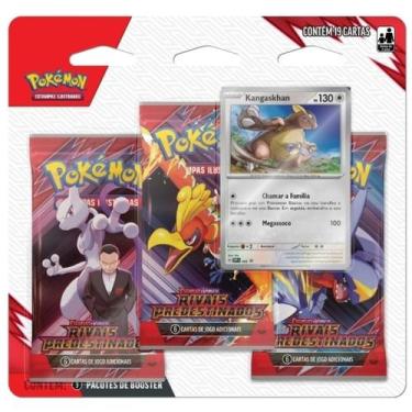 Imagem de Pokémon TCG Blister Triplo Rivais Predestinados Kangaskhan - Copag