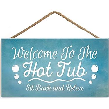 Imagem de TOMATO FANQIE Bem-Vindo À Banheira De Hidromassagem, Novidade, Jardim, Jacuzzi, Piscina, Placa Pendurada, Presente Para Área Externa (Us-G072)