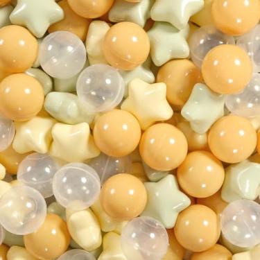 Imagem de Heopeis Piscina De Bolinhas E Estrelas Para Crianças Pequenas, 100 Peças, Estrela, Livre Ftalatos Bpa, À Prova Esmagamento, Com Bolsa Armazenamento, Decoração Festa Casa Brinquedo Bebê