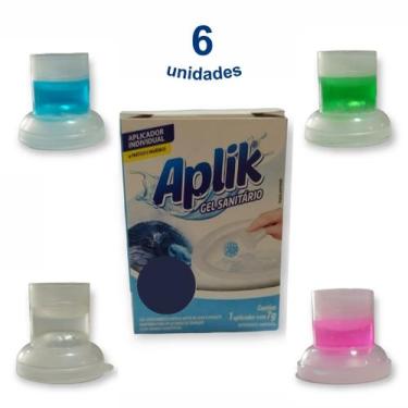 Imagem de 6 Gel Sanitário Adesivo Vaso Lavanda Marine Limão Floral Pinho Eucalip