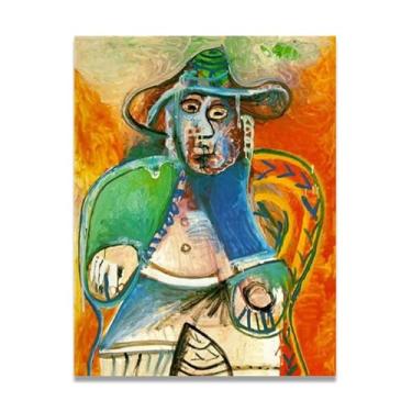 Imagem de Murais do velho sentado Diego Rivera – Arte do realismo socialista mexicano, muralista do século 788, coleção clássica do museu de Nova York para decoração de casa 40 x 52 cm