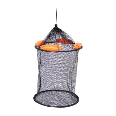 Imagem de kowaku Float Fish Basket cesto dobrável malha de malha líquida gaiola de pesca para, 40x45cm