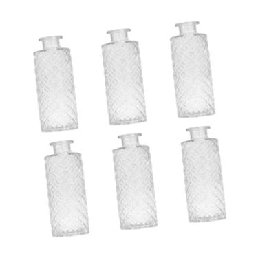 Imagem de Generic 6 peças de vasos de vidro para flores, mini vasos para arranjos de flores, recipientes decorativos para plantas, entrada, presente de inauguração, Transparente