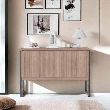 Imagem de Aparador Buffet para Sala Industrial Oslo Montana Preto - CASA H