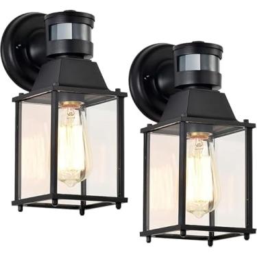 Imagem de COTTAGE LIFE Luminária De Varanda Com Sensor Movimento Externo Para Casa Cúpula Vidro Transparente Pátio E Porta Garagem