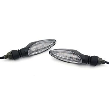 Imagem de Luz de seta LED de alta qualidade para Kawasaki Ninja 650 650R Z800 ZX6R para Honda MSX125 Grom125 para Suzuki GSXR 600/750/1000 GS500F para Yamaha YZR R1/R3/R6 (transparente, 2 peças)