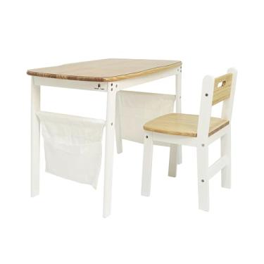 Imagem de Damoch Family Conjunto De Mesa E Cadeira Estudo Infantil - Bonito Funcional, Incluindo 2 Bolsas Armazenamento Lona Tapete Protetor Transparente, Criando Um Ambiente Perfeito Para A Escola O Dever Ca