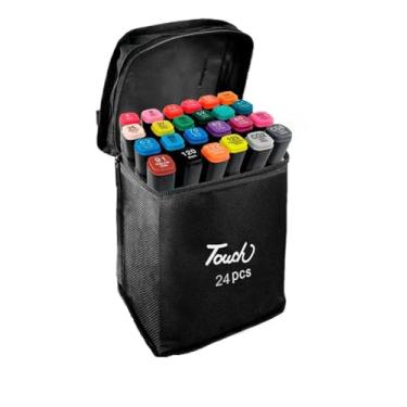 Imagem de Canetas Touch 24 Cores Pontas Duplas Para Pintura Bob Good
